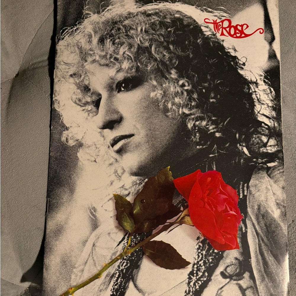 The Rose Graphic Poster with Red Rose. Paper book